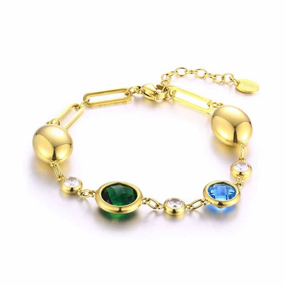Bracciale Brand Donna Aurea in Acciaio chirurgico (316L) Cristallo 09BR011 - 09BR011